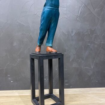 Escultura titulada "À Coluche, 88/250" por Guillaume Werle, Obra de arte original, Bronce