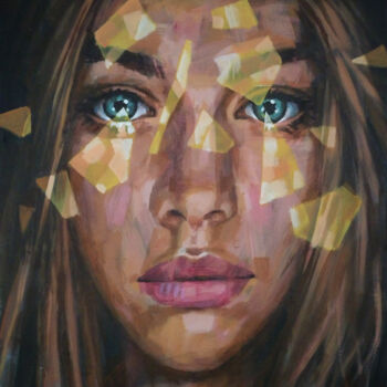 Peinture intitulée "J. PORTRAIT" par Aleksandr Ilichev, Œuvre d'art originale, Acrylique