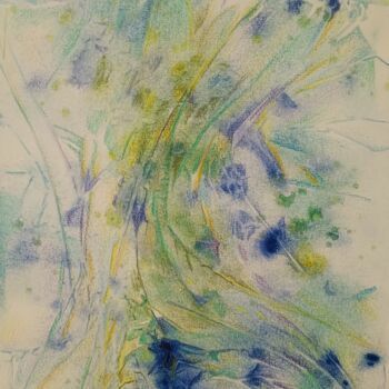 绘画 标题为“Flowers in the wind.” 由Yulia Larionova, 原创艺术品, 水彩