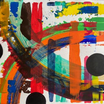 Painting titled "Planetes" by Philippe Bourbonneux, Original Artwork, Acrylic