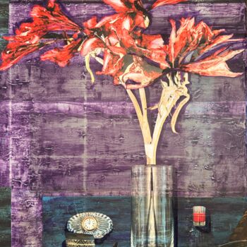 Collages titled "Still" by Lisa Trevino, Original Artwork, Acrylic Mounted on Wood Stretcher frame
