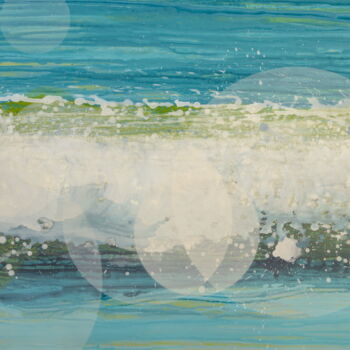 Schilderij getiteld "Looking for the Sea…" door Markus Honerla, Origineel Kunstwerk, Lak Gemonteerd op Frame voor houten bra…