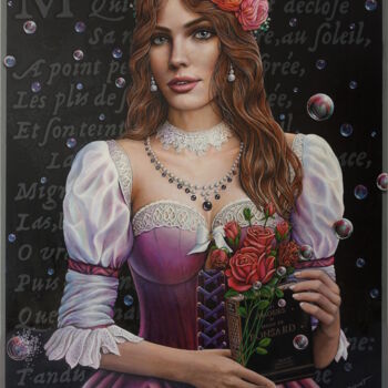 Painting titled ""La Déesse de Ronsa…" by Jean-Jacques Briquet, Original Artwork, Acrylic