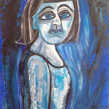 Peinture intitulée "L înterrogation" par Aurélie Sarrazin, Œuvre d'art originale, Acrylique