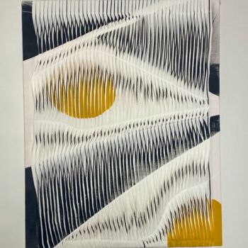 纺织艺术 标题为“Tableau sculpture t…” 由Yasmina Kijek, 原创艺术品, 布 安装在木质担架架上