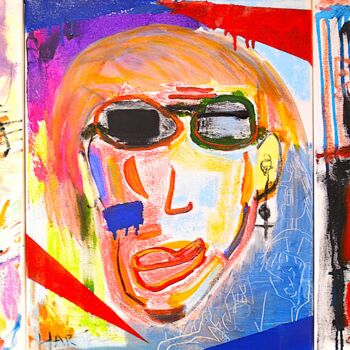 Painting titled "Backstage" by Paul Hartel, Original Artwork, Acrylic Mounted on Wood Stretcher frame