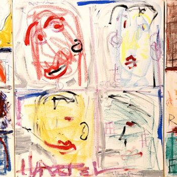 Painting titled "Neighbourhood Windo…" by Paul Hartel, Original Artwork, Acrylic Mounted on Wood Stretcher frame