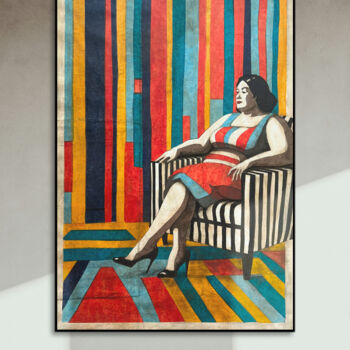 Collages intitulée "Ayse's mother remem…" par Martina Schneider-Hartmann, Œuvre d'art originale, Acrylique Monté sur Panneau…