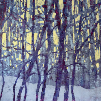 Schilderij getiteld "Lace of the evening…" door Ekaterina Prisich, Origineel Kunstwerk, Acryl