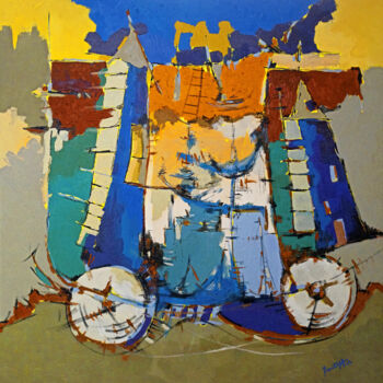Ζωγραφική με τίτλο "Abstract Journeys" από Artyom Basenci, Αυθεντικά έργα τέχνης, Λάδι