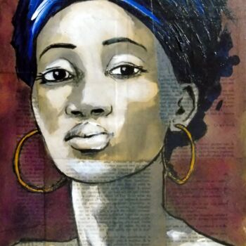 Painting titled "l'afrique 5" by Vincent Tessier Xxc, Original Artwork, Acrylic