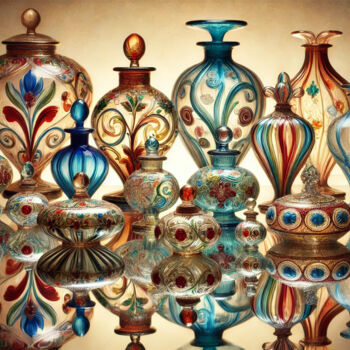 Digital Arts με τίτλο "Glass Containers: A…" από Alberto Capitani, Αυθεντικά έργα τέχνης, Εικόνα που δημιουργήθηκε με AI