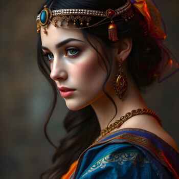 Digital Arts με τίτλο "A Portrait of Etern…" από Fareed Ahmed, Αυθεντικά έργα τέχνης, Εικόνα που δημιουργήθηκε με AI