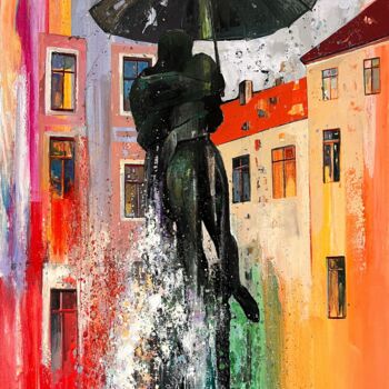 Schilderij getiteld "Sunny Day in Tartu" door Vahan Shahbazyan, Origineel Kunstwerk, Olie