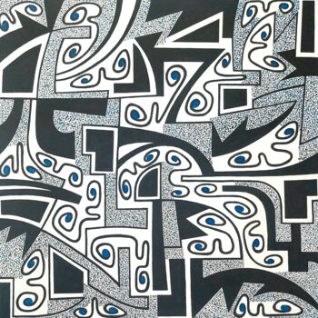 Painting titled "Abstract compositio…" by Cesare Andreoli, Original Artwork, Acrylic
