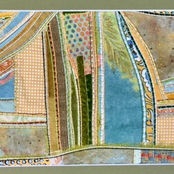 Arte têxtil intitulada "Naissance" por Corinne Chapelle, Obras de arte originais, Tecido Montado em Cartão