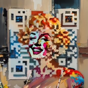 Painting titled "Marilyn Monroe AR" by Patrick Osinski, Original Artwork, Acrylic