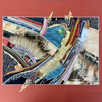 Arte têxtil intitulada "Terre vivante" por Corinne Chapelle, Obras de arte originais, Tecido