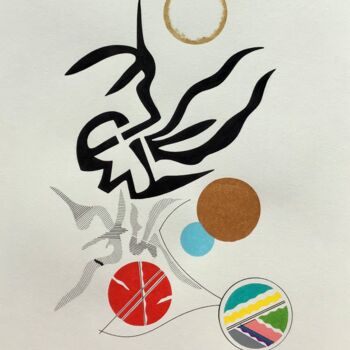 Painting titled "24 076 Envol" by Pascal Cavalli, Original Artwork, Acrylic