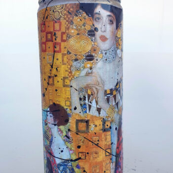 Sculpture intitulée "SPACO Bombe KLIMT 2…" par Spaco, Œuvre d'art originale, Bombe aérosol