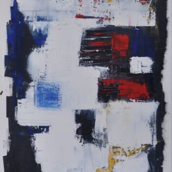 Peinture intitulée "Une fois" par Sandrine Hirson, Œuvre d'art originale, Huile Monté sur Châssis en bois