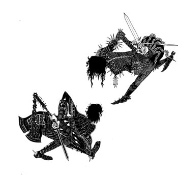 图画 标题为“Death Kink” 由Arthur Kurylak, 原创艺术品, 墨