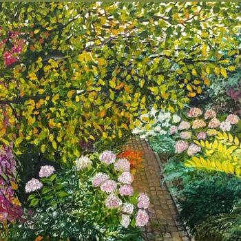 Pintura titulada "Garden" por Anna Pavlovich-Naneva, Obra de arte original, Oleo Montado en Bastidor de camilla de madera