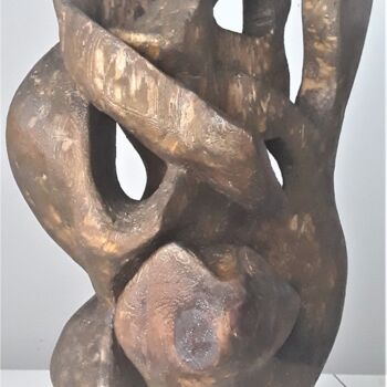 "Abbraccio" başlıklı Heykel Marco Bettocchi tarafından, Orijinal sanat, Ahşap