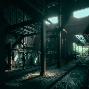 Photographie intitulée "Lavoir à charbon 2" par Loïc Cancade, Œuvre d'art originale, Photographie non manipulée