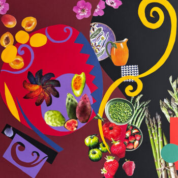 Collages intitulée "Composition 1" par Suzanne Bolze, Œuvre d'art originale, Collages