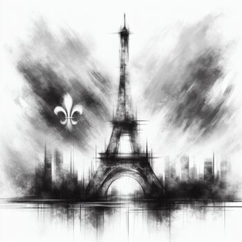 Digital Arts titled "Whispers of Paris" by Aashish Singh, Original Artwork, Digital Painting
