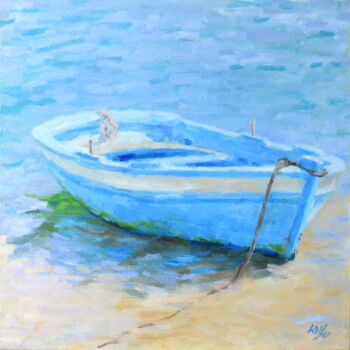 Peinture intitulée "Little fishing Boat" par Yulia Ivanova, Œuvre d'art originale, Huile