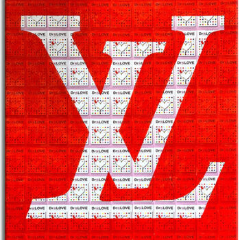 Peinture intitulée "Louis Vuitton Red" par Dr8love, Œuvre d'art originale, Acrylique