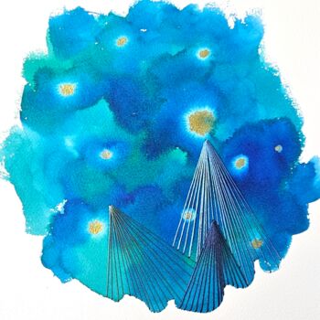 绘画 标题为“Monts” 由Fleur Deylunes, 原创艺术品, 水彩