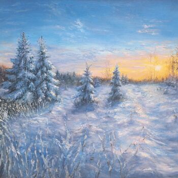 Painting titled "Oil painting 60x90.…" by Dmitrij Butchenko, Original Artwork, Oil Mounted on Wood Stretcher frame