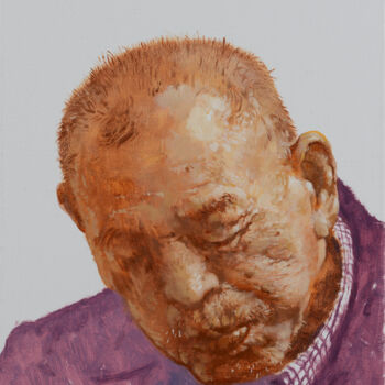Painting titled "Série : Portrait de…" by Wen Ming Tao, Original Artwork, Oil Mounted on Wood Stretcher frame
