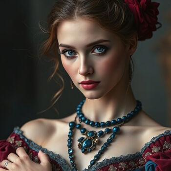 Digital Arts με τίτλο "Portrait of a Young…" από Fareed Ahmed, Αυθεντικά έργα τέχνης, Εικόνα που δημιουργήθηκε με AI