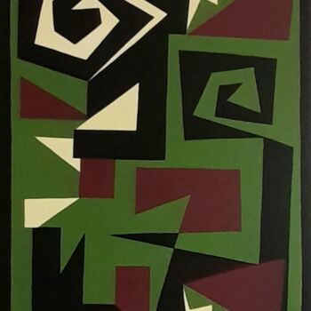 Painting titled "Abstract compositio…" by Cesare Andreoli, Original Artwork, Acrylic