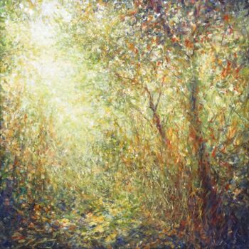 Pittura intitolato "Golden Light" da Mariusz Kaldowski, Opera d'arte originale, Acrilico Montato su Telaio per barella in le…