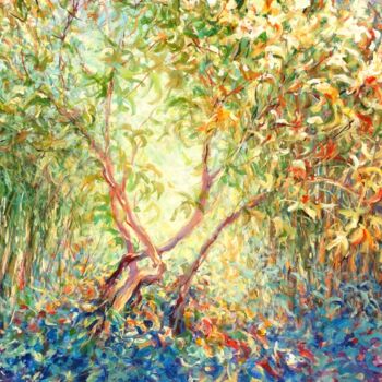 Pittura intitolato "Bamboo Grove" da Mariusz Kaldowski, Opera d'arte originale, Acrilico Montato su Telaio per barella in le…
