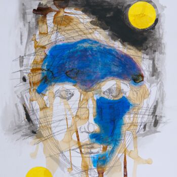 Drawing titled "Jh*5+-* / Eyes Wide…" by Leni Smoragdova, Original Artwork, Acrylic