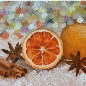 Pittura intitolato "Holiday mood / Ambi…" da Julia Bocharova, Opera d'arte originale, Olio Montato su Telaio per barella in…