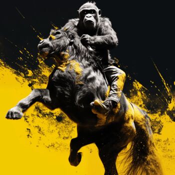 Digital Arts με τίτλο "Planet of the Apes" από Pointless Pixels, Αυθεντικά έργα τέχνης, Εικόνα που δημιουργήθηκε με AI Τοποθ…