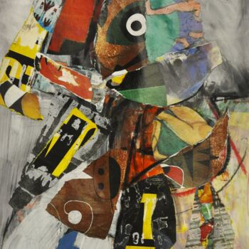 Collages intitulée "Exploration" par Ludovic Grosset, Œuvre d'art originale, Acrylique