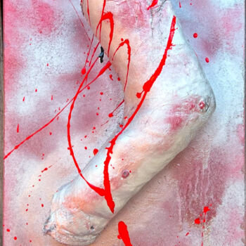 Sculpture titled "Ellbogen Gips 2015…" by Christian Suchanek (Acrylartundrahmenkunstbychris), Original Artwork, Plaster Moun…