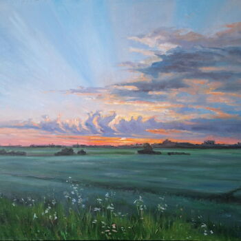 Painting titled "Oilpainted landscap…" by Dmitrij Butchenko, Original Artwork, Oil