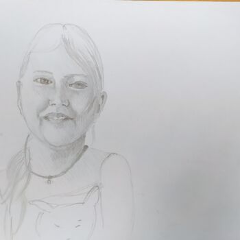 Dessin intitulée "Léa 3" par Jean-Marc Quilichini, Œuvre d'art originale, Crayon