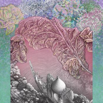 数字艺术 标题为“Invitation au Bal d…” 由Jean-Pierre David, 原创艺术品, 数字油画