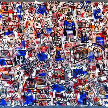 「Love」というタイトルの絵画 Tommy Lennartssonによって, オリジナルのアートワーク, アクリル