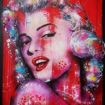 Peinture intitulée "Marilyn" par Paweł Świderski, Œuvre d'art originale, Acrylique Monté sur Châssis en bois